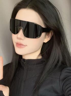 防风骑行眼镜个性连身大框太阳眼镜女防晒太阳眼镜男大脸显瘦滑雪