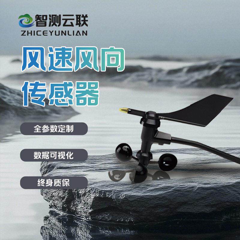 小一体式风速风向传感器精度风力风速仪风向标环境气象站测风仪
