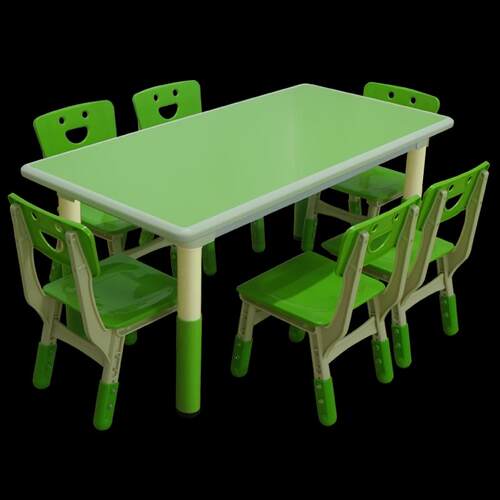 佰尔斯幼教热卖幼儿园早教培训中心儿童塑料可升降桌椅