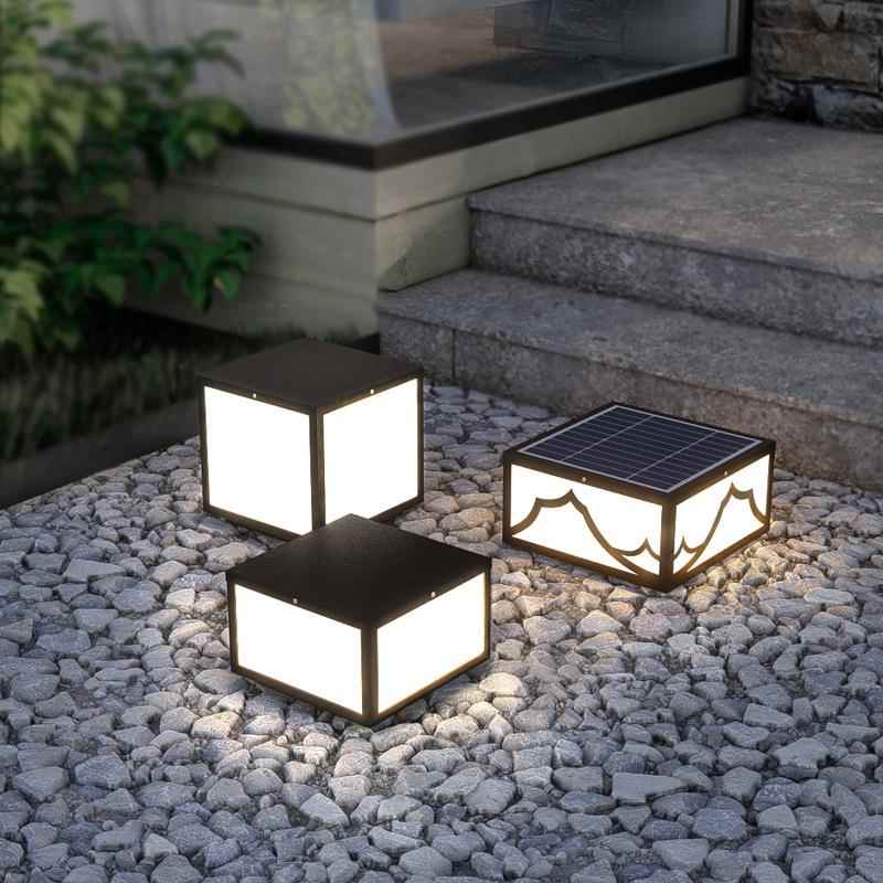 太阳能户外柱头灯 防水院子大门柱灯LED别墅庭院围墙柱子灯新农村