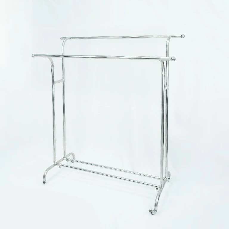 不锈钢置地晒衣架/晾衣杆不锈钢晾晒落地衣架阳台挂衣架室内晾衣