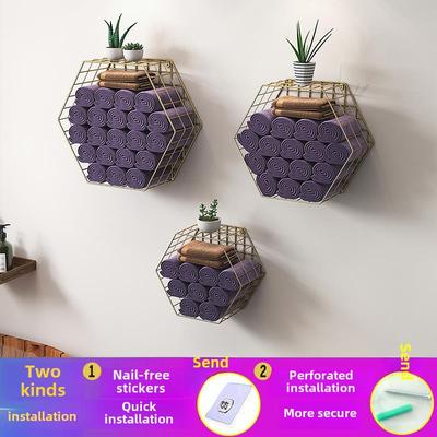 理发店美容店美发店毛巾架专用毛巾墙柜毛巾置物架发廊墙上毛巾架