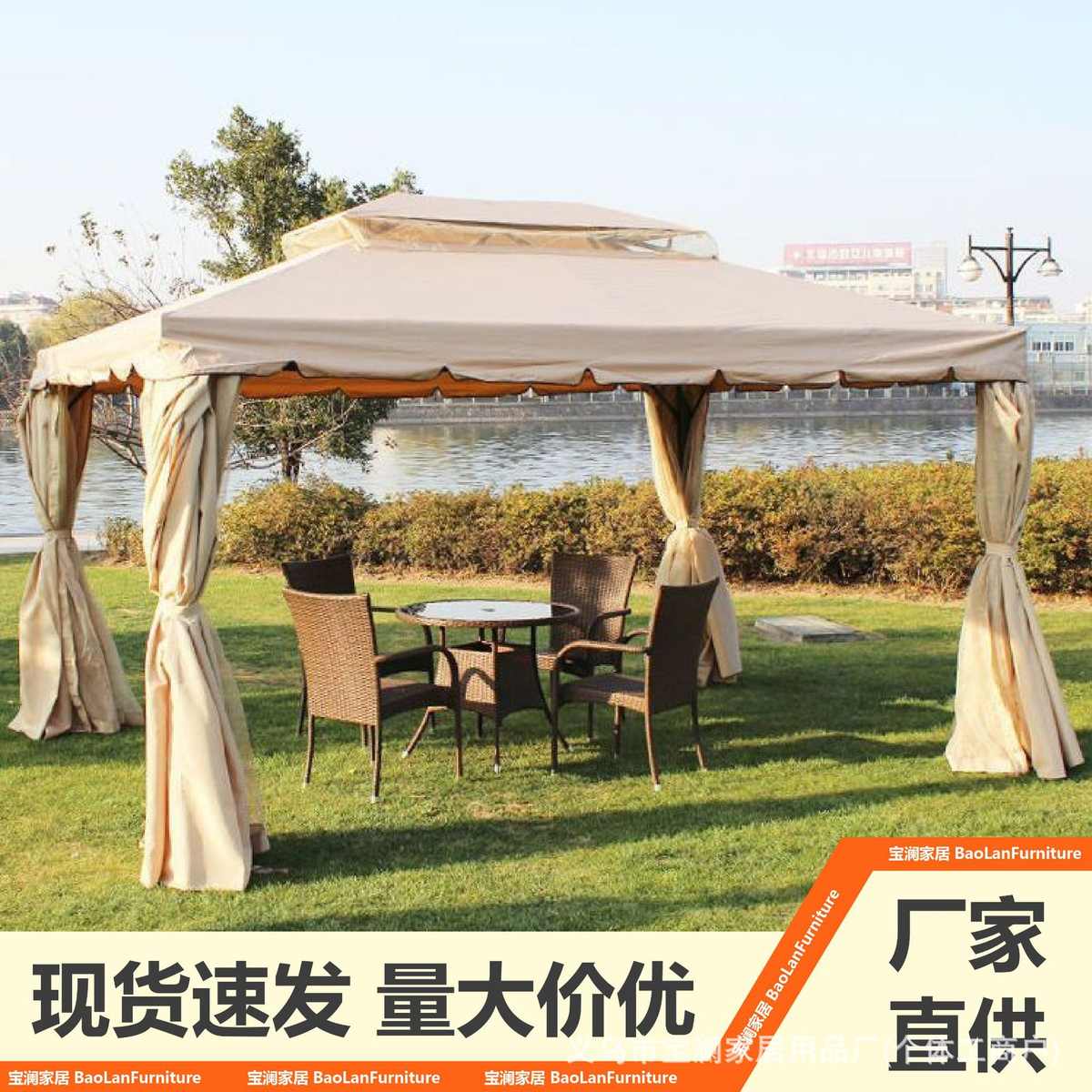 罗马蓬庭院家用遮阳棚户外凉棚室外摆摊雨棚大型罗马帐篷露天休闲