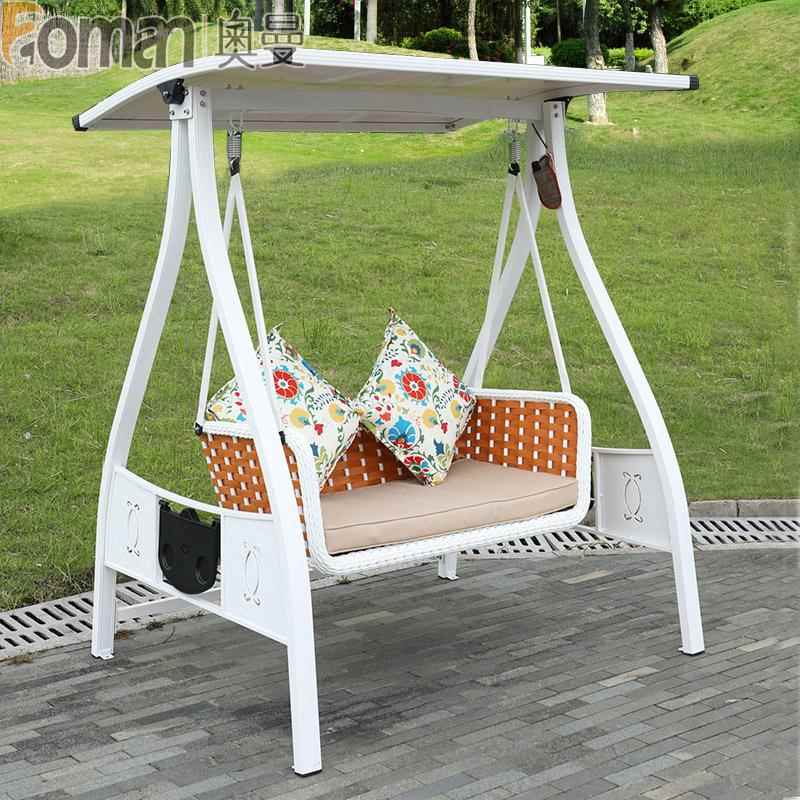 户外秋千铸铝双三人摇椅阳台花园吊椅室外庭院秋千家用荡千秋