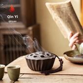 创意莲花香炉禅宗香圈香檀香炉香插家庭室内空气净化茶道装 饰品