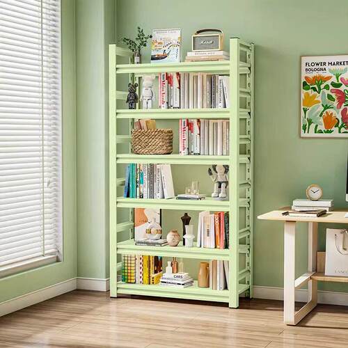 Household steel bookshelf color storage rack
