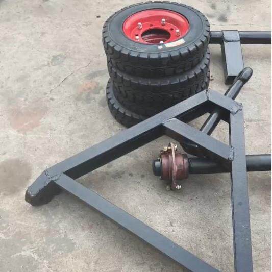 无动力平板牵引车配件底盘整套配件物流仓库厂区平板车底盘组件配