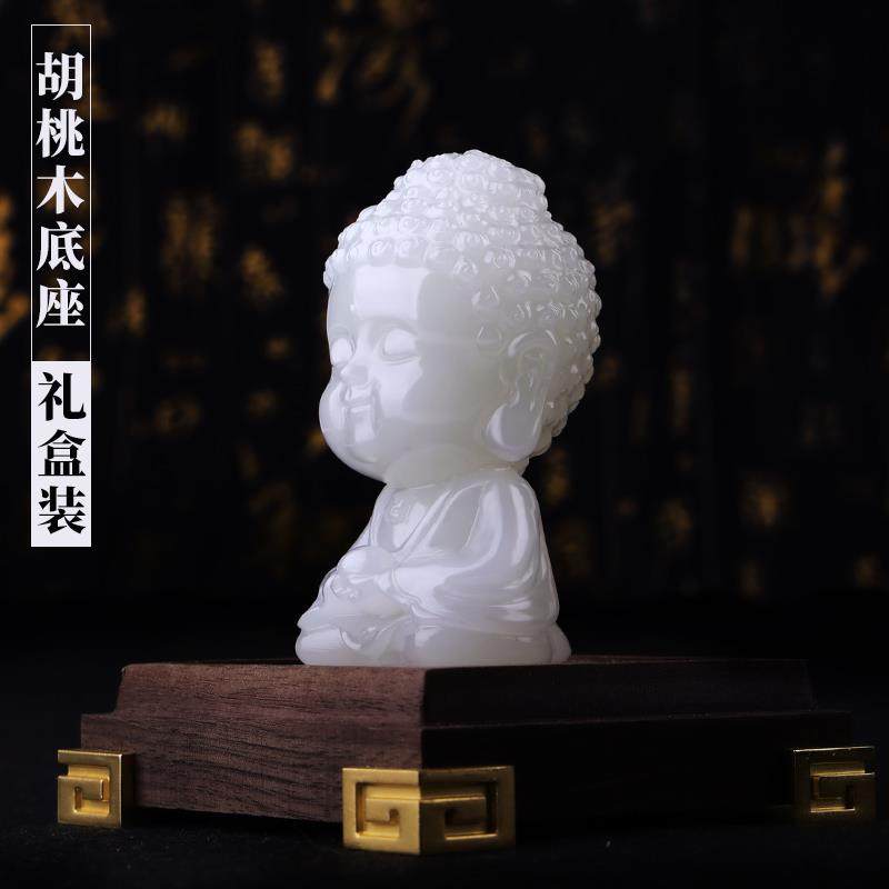 高档铜宝宝佛像摆件禅意如来佛家书装饰品办公桌居面摆设黄工房艺