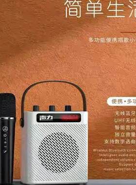 声力A5便携式手提蓝牙K歌音响插卡无线话筒乐器接口