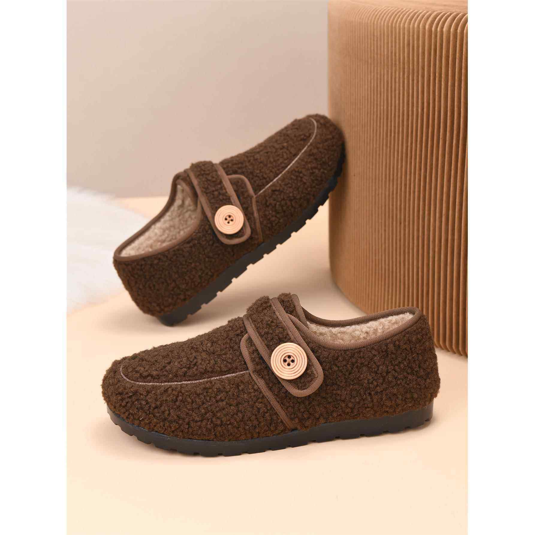 女士冬季加绒加厚棉鞋老北京保暖毛毛鞋防滑豆豆鞋平底休闲棉靴子,女鞋,棉鞋,淘宝优惠券,粉丝福利购,淘宝优惠卷