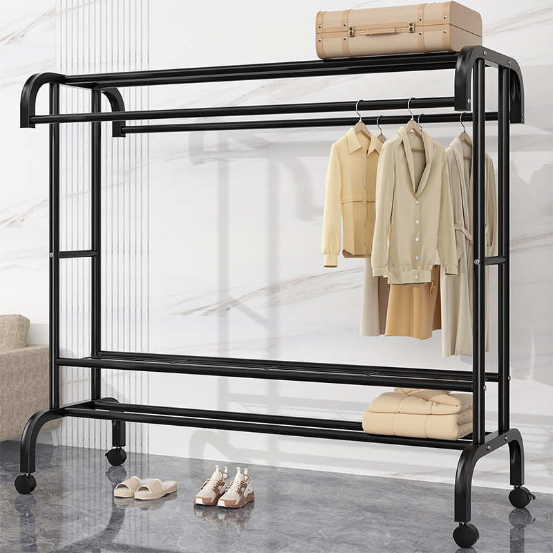 卧室宿舍衣帽架衣架简易衣服架子晾衣架架阳台挂衣落地家用立式