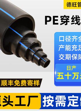 pe穿线管HDPE电力通信管地埋工程电力护套管直埋拖拉管来图定制