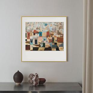 在壁希腊斯艺皮卧罗斯术装 饰QB202101画餐厅正方形风景挂画客厅沙