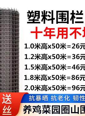 塑料围栏网鱼塘果园养殖防护菜园栅栏户外家用拦鸡圈玉米围栏胶网