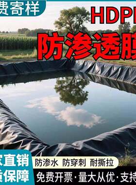 鱼塘防渗膜黑色防水土工膜鱼池护坡屋顶防漏养殖蓄水池专用防水布