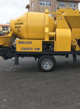 混凝土搅拌机柴油，移动搅拌站，柴油动力搅拌拖泵一体机