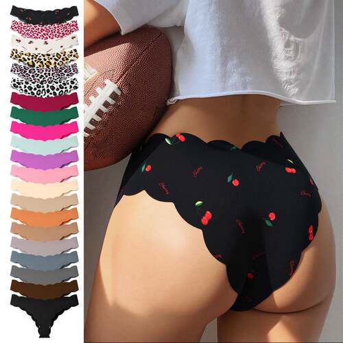 Women 6PCS Seamless Wave Underwear Set Comfortable