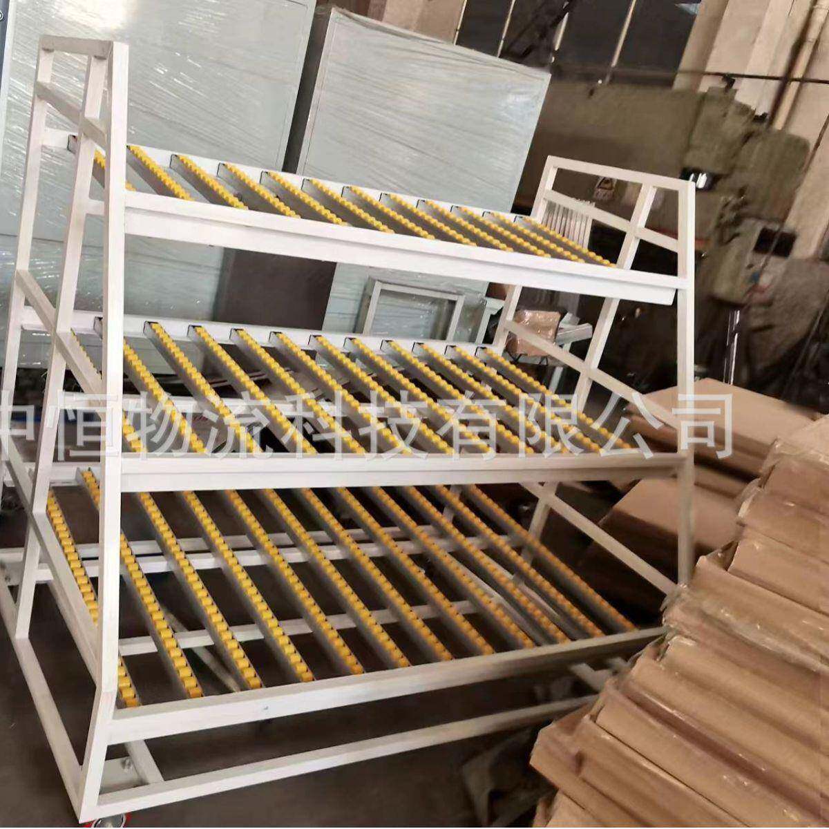 小滚轮型式金车间398物料存放流利条货架铝合流利条钣金辊道下滑