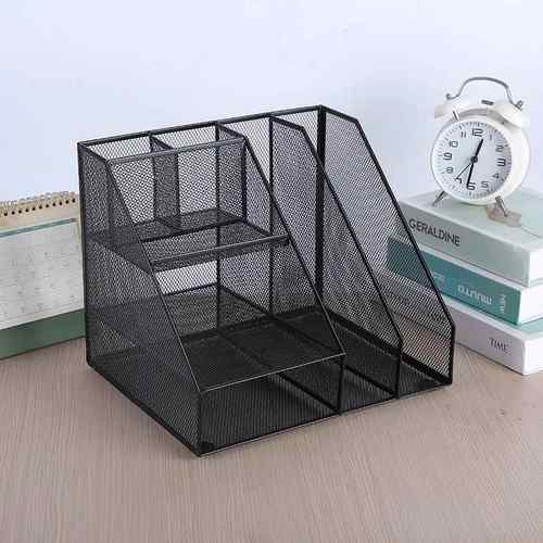 金属文件框文件架立式办公桌书架文件格桌面文具资料收纳办公用品