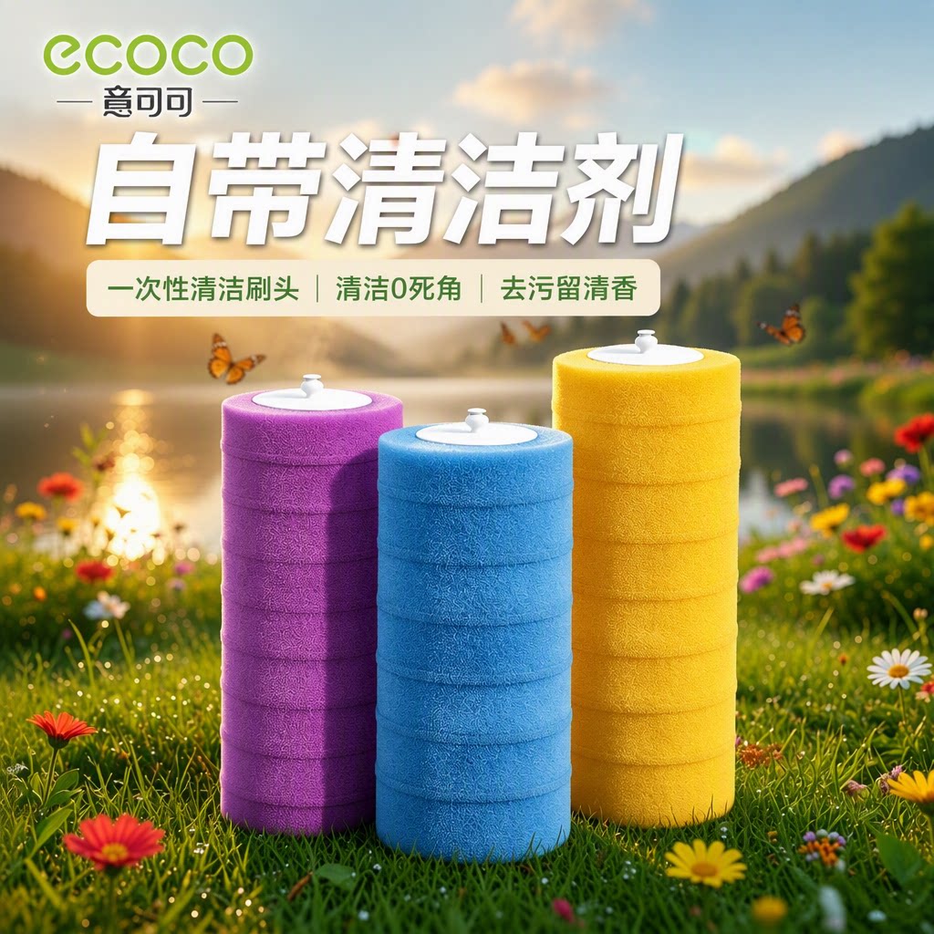 ecoco马桶刷替换头，正品超便宜图片