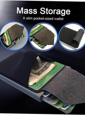 Rfid Smart Wallet Card Holder Metal Thin Slim Men Women Wall