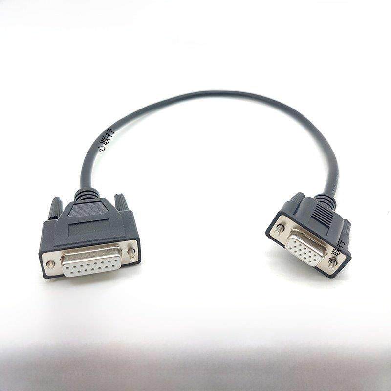 VGA转DB15连接线串口转并口15针三排转15针两排PLC控制线编程线