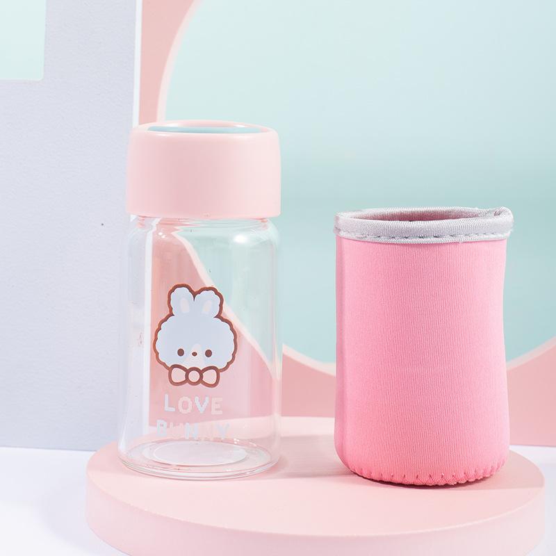 玻璃杯耐高温韩版卡通可爱玻璃杯