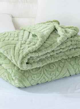 莫然家纺280GSM塔芙绒单层双面绒毛毯跨境热销四季午休盖毯