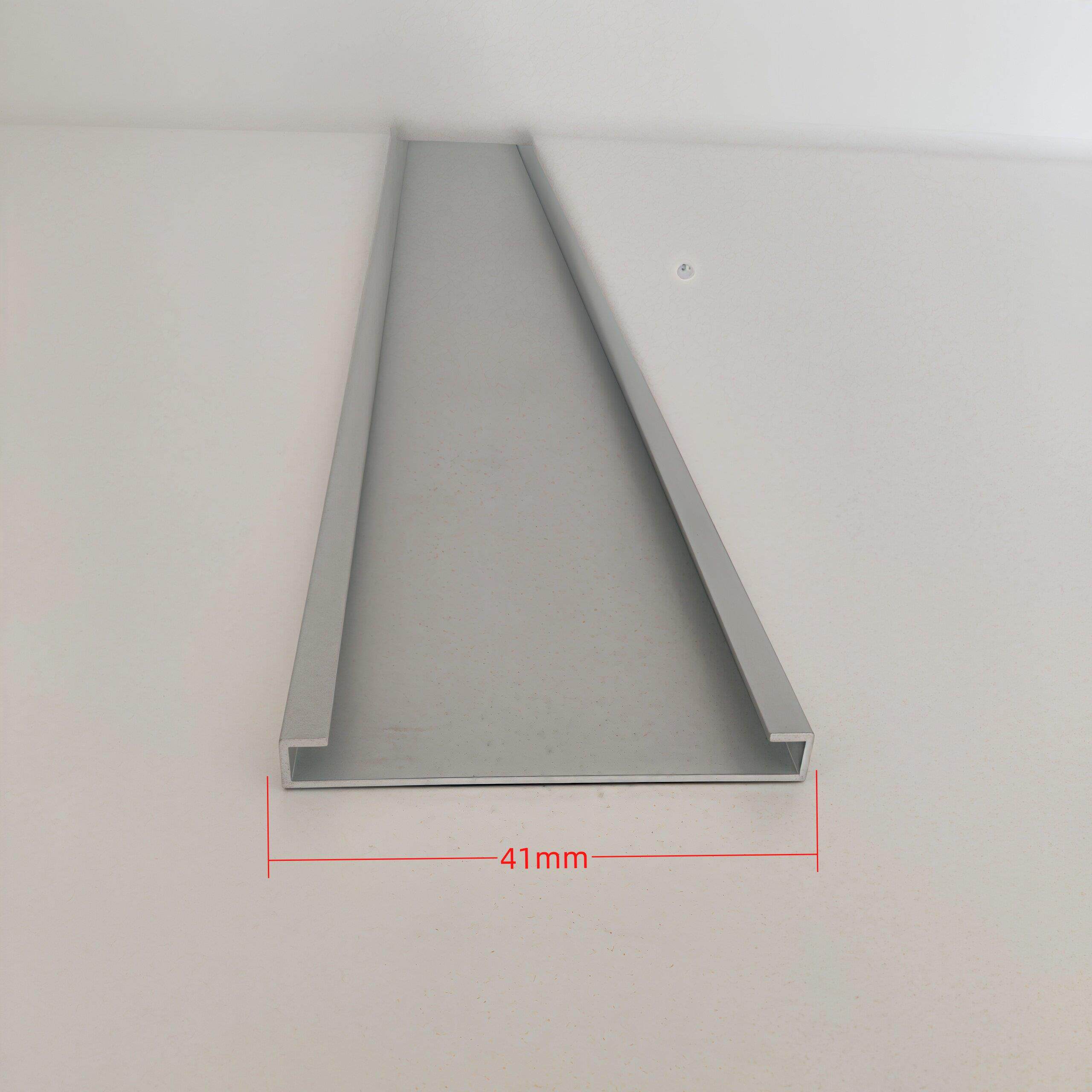 铝合金平槽插槽型材科室牌可更换式U型槽板卡槽货架标签长度定制