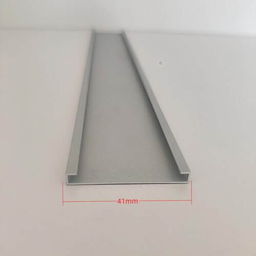 铝合金平槽插槽型材科室牌可更换式U型槽板卡槽货架标签长度定制