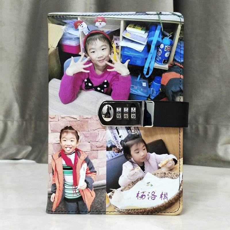 铁文章定制密码本带锁日记本小学生简约大学生读书笔记本子加厚创