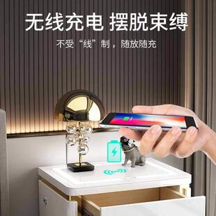 隐约智柜能床头保险柜家用办公保险现代简实木 轻奢形虎牌智能新款