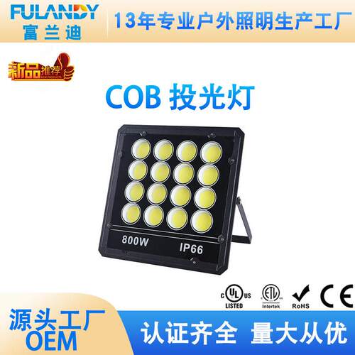 户外投光灯方形防水照明路灯大功率照树灯聚光工地探照灯