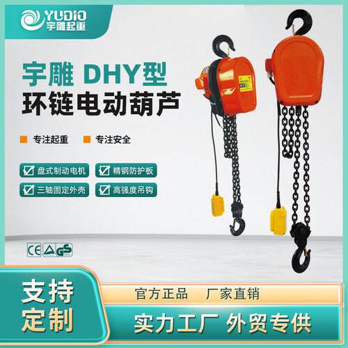 宇雕源头工厂DHY型环链式电动葫芦2t3T5吨倒链提升机起重微型吊机