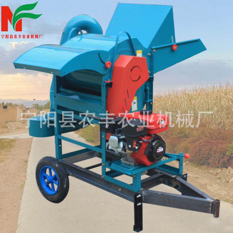振动筛除杂油菜脱粒机粱黄豆打粒大口径全喂入多功能打稻谷机器