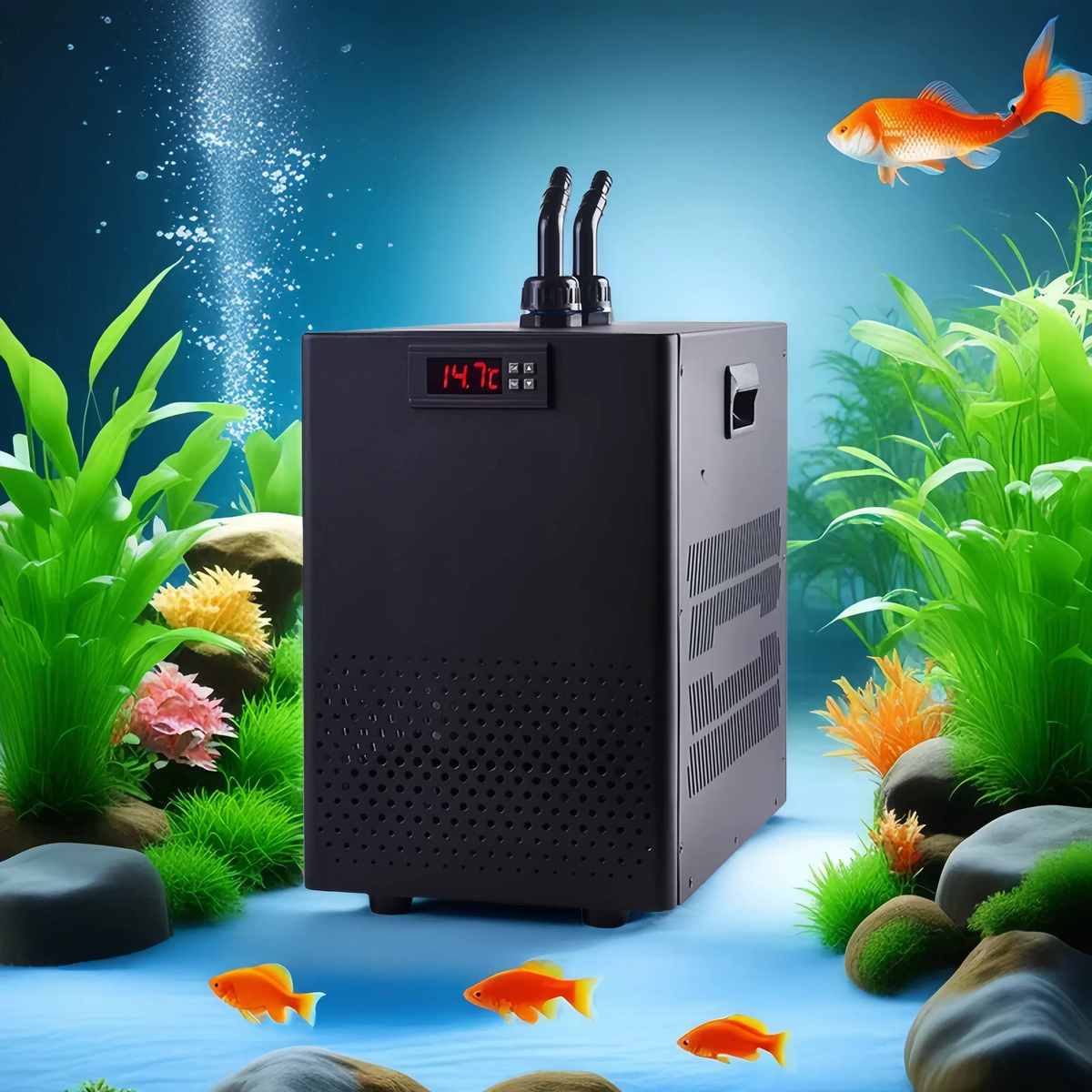 珊瑚虫鱼缸冷水机制冷机家用迷你小型制冷器静音水族降温自动恒温