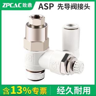 先导式调速阀ASP330F/530F/630F气控单向阀01-06S/08S诱导止回阀