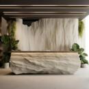 异形彷石公司前台接待台高端服装 店收银台咖啡馆酒吧美容院吧台桌