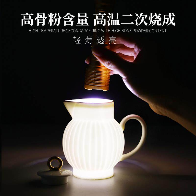 高脚南瓜金边奶罐单个装咖啡杯奶缸下午茶奶杯陶瓷奶盅奶壶