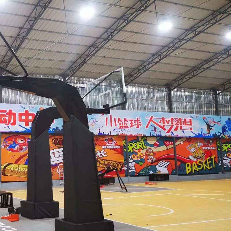 新型美式地埋篮球架炮式户外标准地埋固定体育器材室外