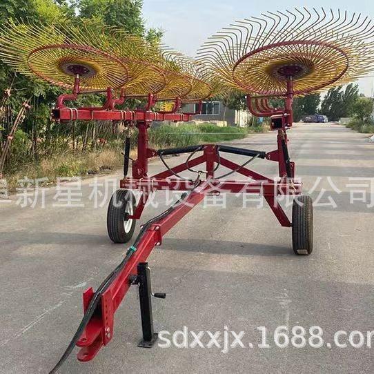 牵引式八盘花生秧搂草机指盘式拾草机地瓜秧搂草机除草机