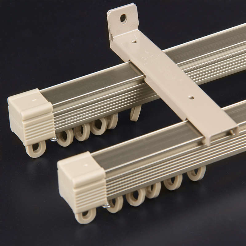 直铝合金单恩窗帘轨道纳米静音轨黛滑道玫杆滑轨罗马窗帘导轨双