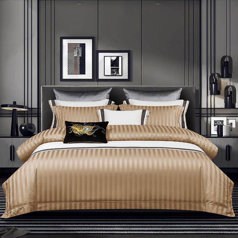 高档总奢华统长套房1四40支埃及绒件套高档五星级酒店全纯棉床上
