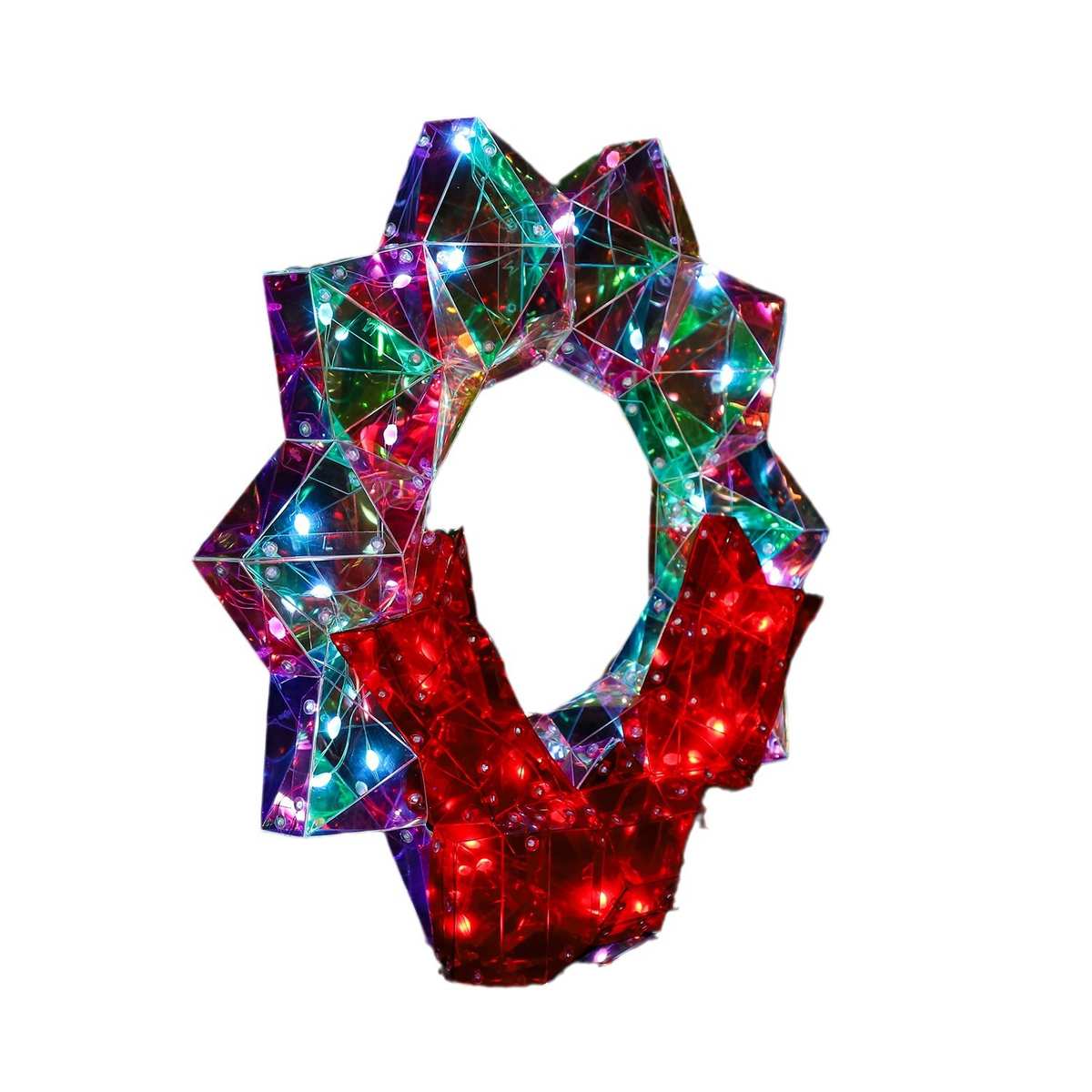 幻彩发光圣诞花环装饰圣诞节礼品场地布置小夜灯摆件