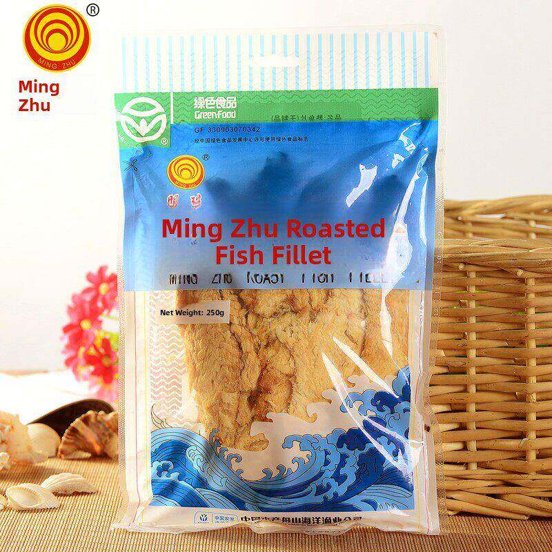 明珠熟鱼片250g即食安康鱼150g舟山海鲜特产小鱼干零食烤鱼片包邮