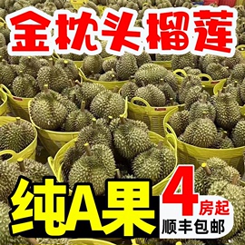 泰国金枕头(金枕头)榴莲，新鲜水果4-10斤一整个非巴掌榴莲当季整箱