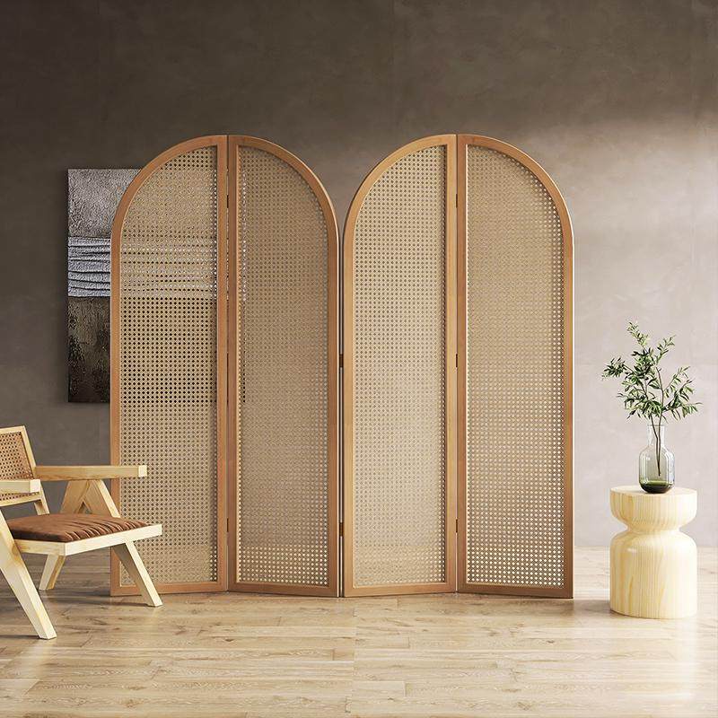 藤编屏风实木隔断玄关客厅办公餐厅酒店中式入户移动折叠现代简约,住宅家具,庭院屏风,淘宝优惠券,粉丝福利购,淘宝优惠卷