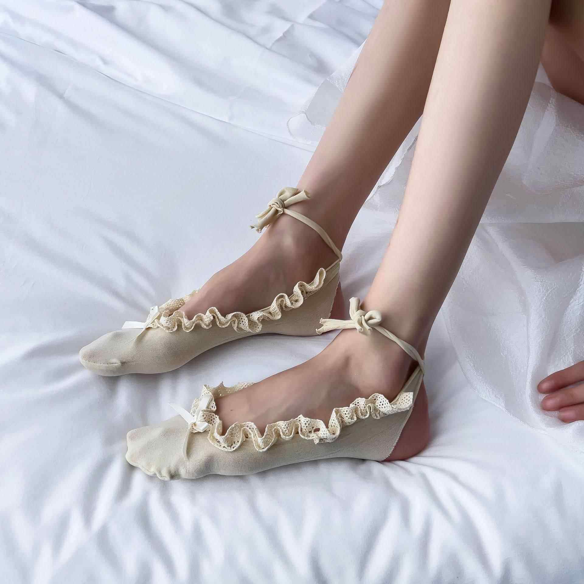 绑带蕾丝浅口袜子春秋款女蝴蝶结花边船袜夏天薄款芭蕾风隐形袜,女士内衣/男士内衣/家居服,船袜,淘宝优惠券,粉丝福利购,淘宝优惠卷