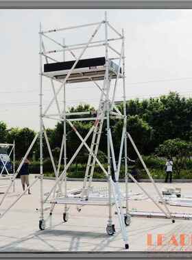 铝铝合金脚手架直GN50销租赁5证.5m工 作移动快装铝架 GS认合金工