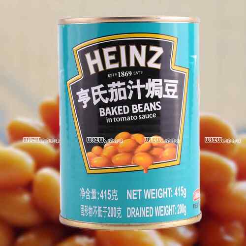 亨氏茄汁焗豆415g 茄汁焗白芸豆即食heinz baked beans